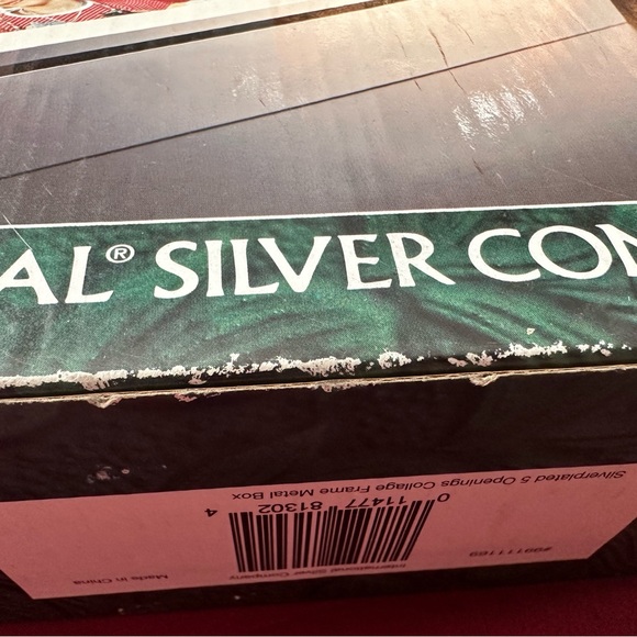 International Silver Company silver-plated picture collage lid Metal Box. NIB - Picture 4 of 8